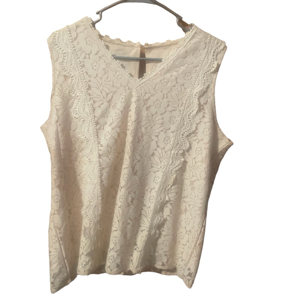 NWOT white lace blouse